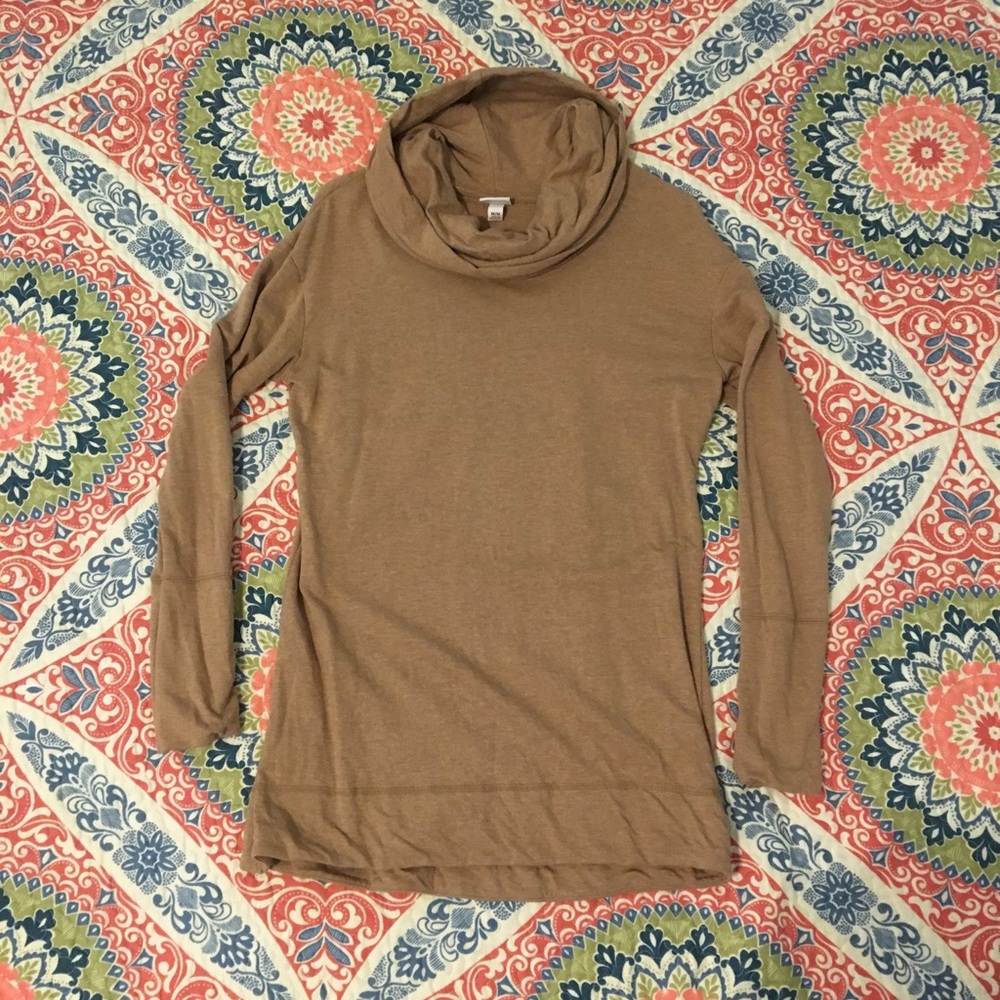 Beige Turtleneck Sweater, Long